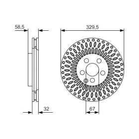 BOSCH Brzdový kotúč vetraný Ø330mm   0 986 479 D13_thumb5