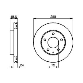 BOSCH Brzdový kotúč vetraný Ø258mm   0 986 479 B25_thumb5