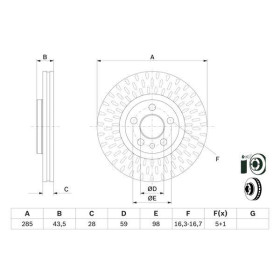 BOSCH Brzdový kotúč vetraný Ø285mm   0 986 479 114_thumb5