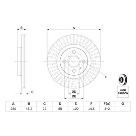 BOSCH Brzdový kotúč vetraný Ø280mm   0 986 479 E37_thumb5