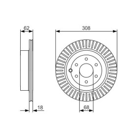 BOSCH Brzdový kotúč vetraný Ø307,7mm   0 986 479 533_thumb5