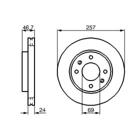 BOSCH Brzdový kotúč vetraný Ø257mm   0 986 479 207_thumb5