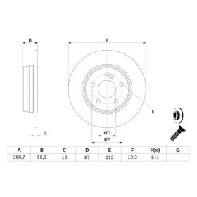 BOSCH Brzdový kotúč plny Ø290mm   0 986 479 B41_thumb5