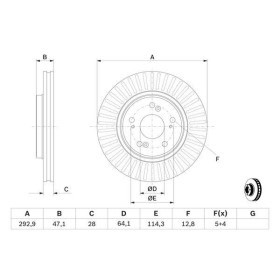 BOSCH Brzdový kotúč vetraný Ø293mm   0 986 479 456_thumb5