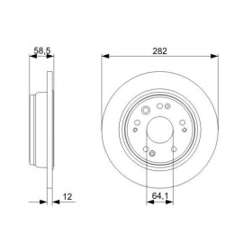 BOSCH Brzdový kotúč plny Ø282mm   0 986 479 361_thumb5