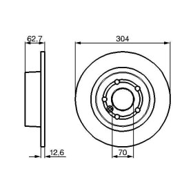 BOSCH Brzdový kotúč plny Ø304,5mm   0 986 478 497_thumb5