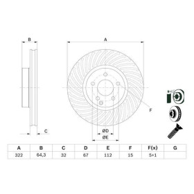 BOSCH Brzdový kotúč vetraný Ø322mm   0 986 479 652_thumb5