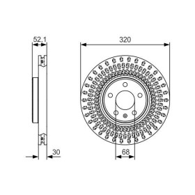 BOSCH Brzdový kotúč vetraný Ø320mm   0 986 479 C49_thumb5