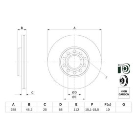 BOSCH Brzdový kotúč vetraný Ø288mm   0 986 479 157_thumb5