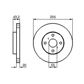 BOSCH Brzdový kotúč vetraný Ø255mm   0 986 479 B60_thumb5