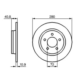 BOSCH Brzdový kotúč plny Ø280mm   0 986 479 C79_thumb5