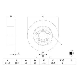 BOSCH Brzdový kotúč plny Ø244,9mm   0 986 479 B22_thumb5