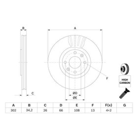 BOSCH Brzdový kotúč vetraný Ø301,8mm   0 986 479 C72_thumb5