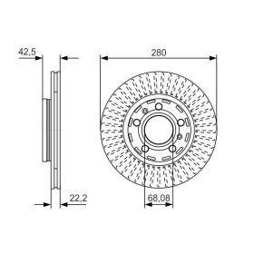 BOSCH Brzdový kotúč vetraný Ø280mm   0 986 479 C89_thumb5