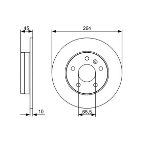 BOSCH Brzdový kotúč plny Ø264mm   0 986 479 C66_thumb5