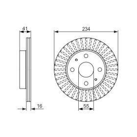 BOSCH Brzdový kotúč vetraný Ø234mm   0 986 479 C18_thumb5