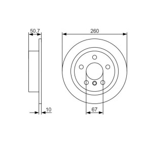 BOSCH Brzdový kotúč plny Ø259mm   0 986 479 C96_thumb5