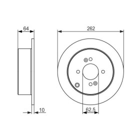 BOSCH Brzdový kotúč plny Ø262mm   0 986 479 C08_thumb5