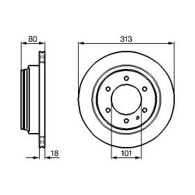 BOSCH Brzdový kotúč vetraný Ø313mm   0 986 478 496_thumb5