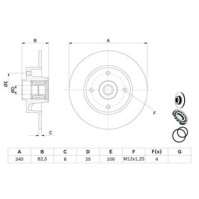 BOSCH Brzdový kotúč plny Ø240mm   0 986 479 278_thumb5