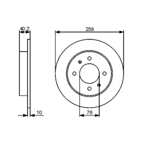 BOSCH Brzdový kotúč plny Ø257,9mm   0 986 479 484_thumb5