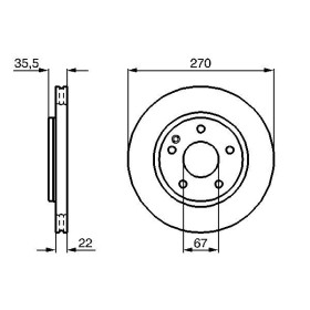 BOSCH Brzdový kotúč vetraný Ø270mm   0 986 479 B67_thumb5