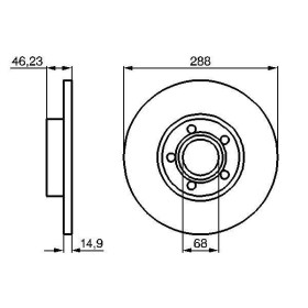 BOSCH Brzdový kotúč plny Ø288mm   0 986 478 545_thumb5