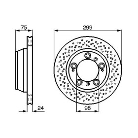 BOSCH Brzdový kotúč dierovany Ø299mm   0 986 478 592_thumb5