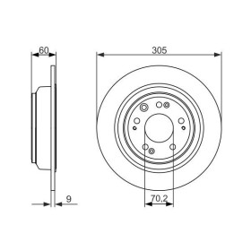 BOSCH Brzdový kotúč plny Ø305mm   0 986 479 740_thumb5