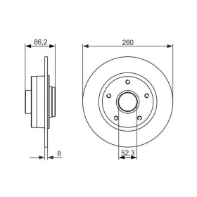 BOSCH Brzdový kotúč plny Ø260mm   0 986 479 684_thumb5