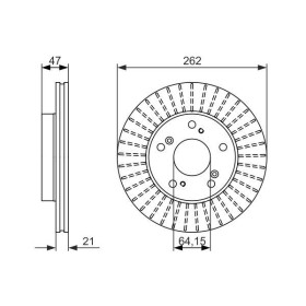 BOSCH Brzdový kotúč vetraný Ø262mm   0 986 479 687_thumb5