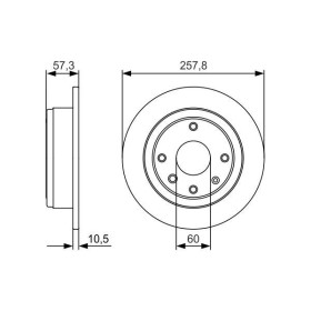 BOSCH Brzdový kotúč plny Ø257,8mm   0 986 479 985_thumb5