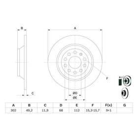 BOSCH Brzdový kotúč plny Ø302mm   0 986 479 257_thumb5