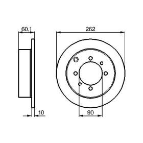 BOSCH Brzdový kotúč plny Ø261.9mm   0 986 478 655_thumb5