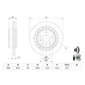 BOSCH Brzdový kotúč vetraný Ø300mm   0 986 479 D49_thumb5