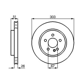 BOSCH Brzdový kotúč vetraný Ø303mm   0 986 478 468_thumb5