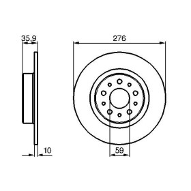 BOSCH Brzdový kotúč plny Ø276mm   0 986 479 120_thumb5