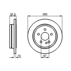 BOSCH Brzdový kotúč plny Ø285mm   0 986 478 469_thumb5