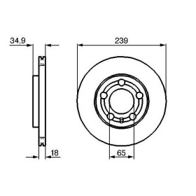 BOSCH Brzdový kotúč vetraný Ø238,7mm   0 986 479 B62_thumb5