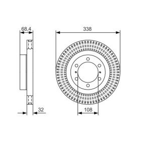 BOSCH Brzdový kotúč vetraný Ø338mm   0 986 479 A65_thumb5