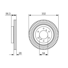 BOSCH Brzdový kotúč vetraný Ø332mm   0 986 479 782_thumb5