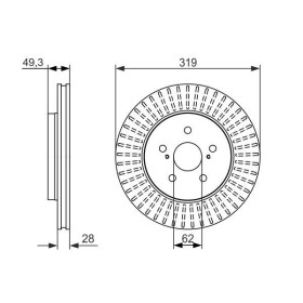 BOSCH Brzdový kotúč vetraný Ø319mm   0 986 479 722_thumb5