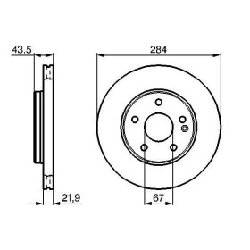 BOSCH Brzdový kotúč vetraný Ø284mm   0 986 478 301_thumb5