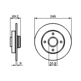 BOSCH Brzdový kotúč plny Ø249mm   0 986 479 255_thumb5