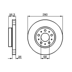 BOSCH Brzdový kotúč vetraný Ø280mm   0 986 478 298_thumb5