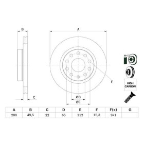 BOSCH Brzdový kotúč vetraný Ø280mm   0 986 479 098_thumb5