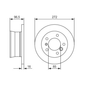 BOSCH Brzdový kotúč plny Ø272mm   0 986 479 B33_thumb5