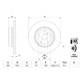 BOSCH Brzdový kotúč vetraný Ø320mm   0 986 479 166_thumb5