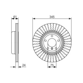 BOSCH Brzdový kotúč vetraný Ø345mm   0 986 479 729_thumb5