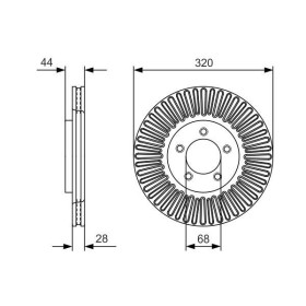 BOSCH Brzdový kotúč vetraný Ø320mm   0 986 479 D19_thumb5